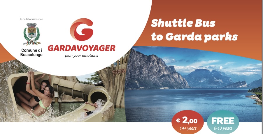 Summer shuttle services in Bussolengo to visit the Garda parks and the oldest market of Verona