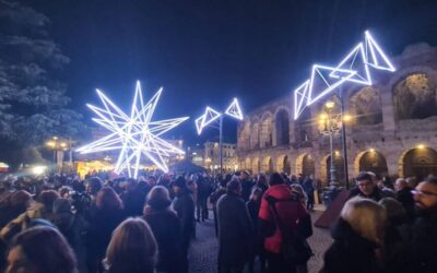 A new star is lighting up Christmas in Verona. The new installation was officially inaugurated